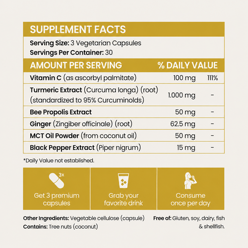 GoldStep Pure™ Turmeric Curcumin Capsules