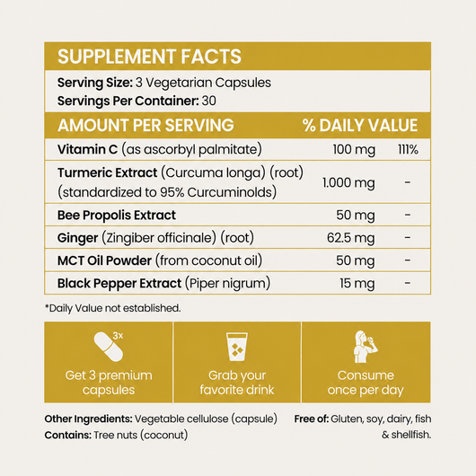 GoldStep Pure™ Turmeric Curcumin Capsules